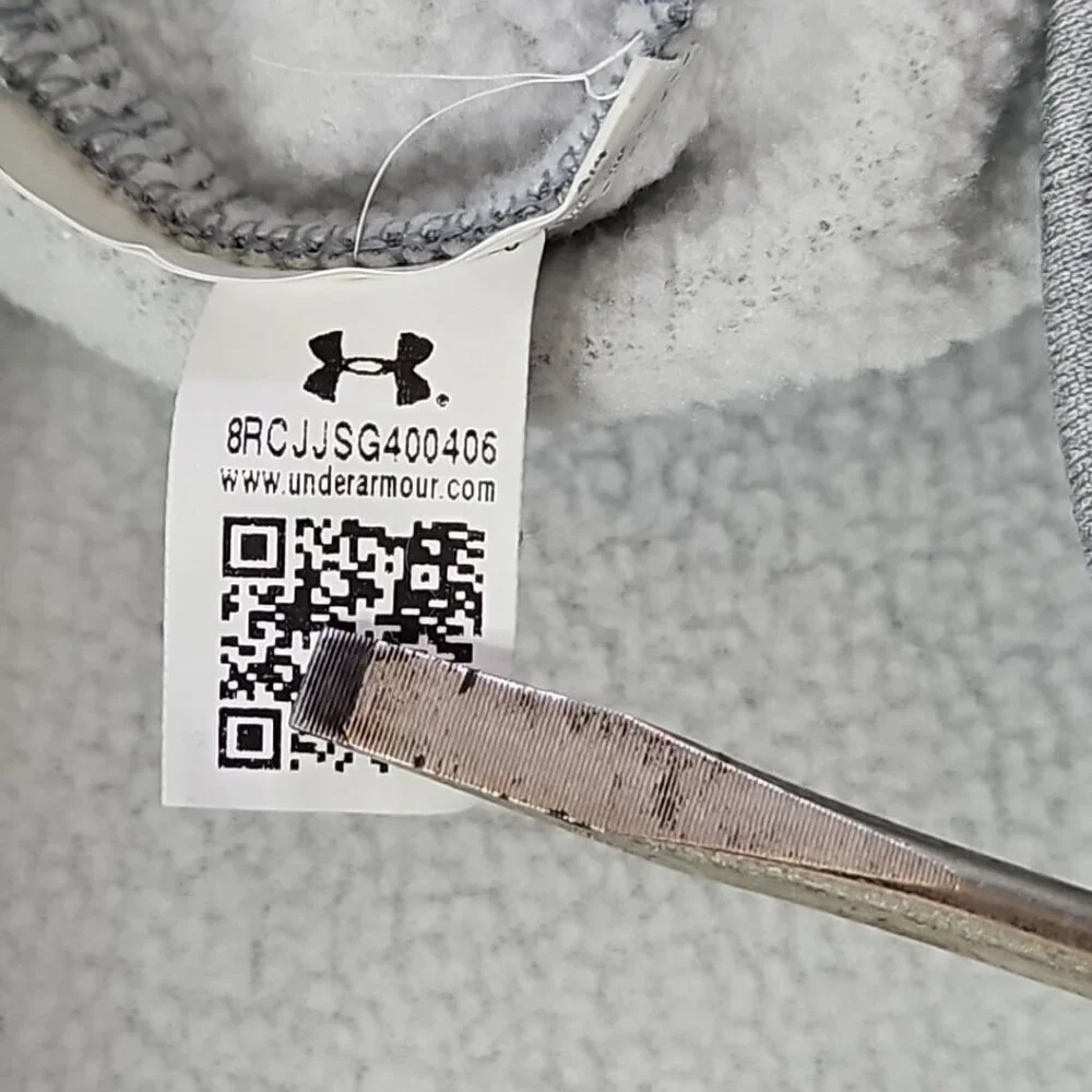 Under Armour Coldgear Loose Men's Size M 1/4 Zip Pullover Grey Activewear EUC LN